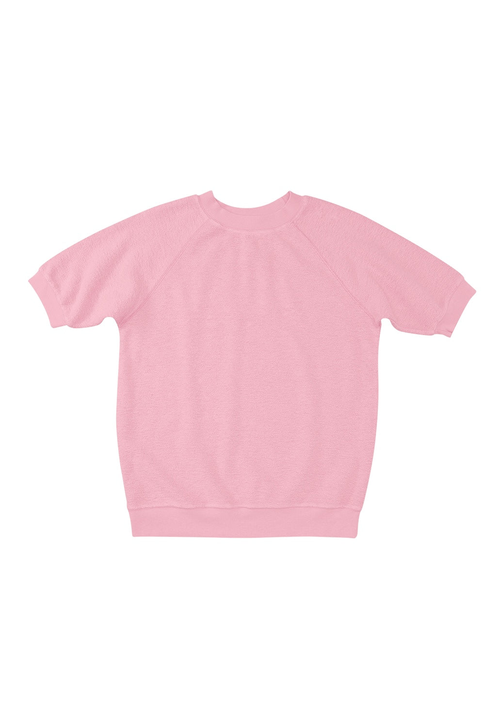 Heathered Short Sleeve Raglan Sherpa Sweatshirt