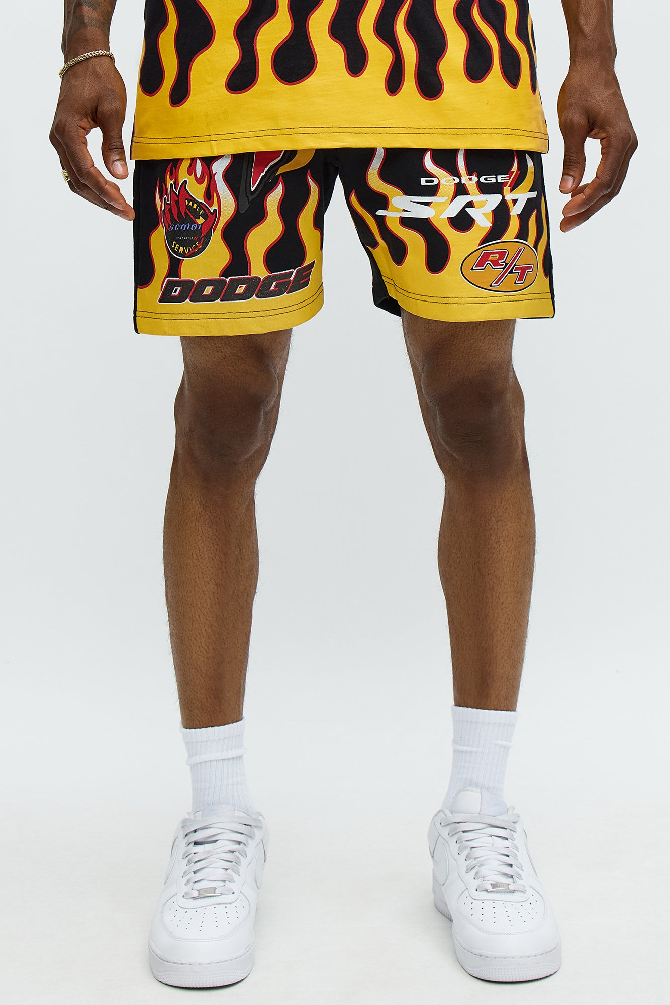 Dodge Demon Racing Team Sweatshorts - Black, Regular Fit Athletic Shorts