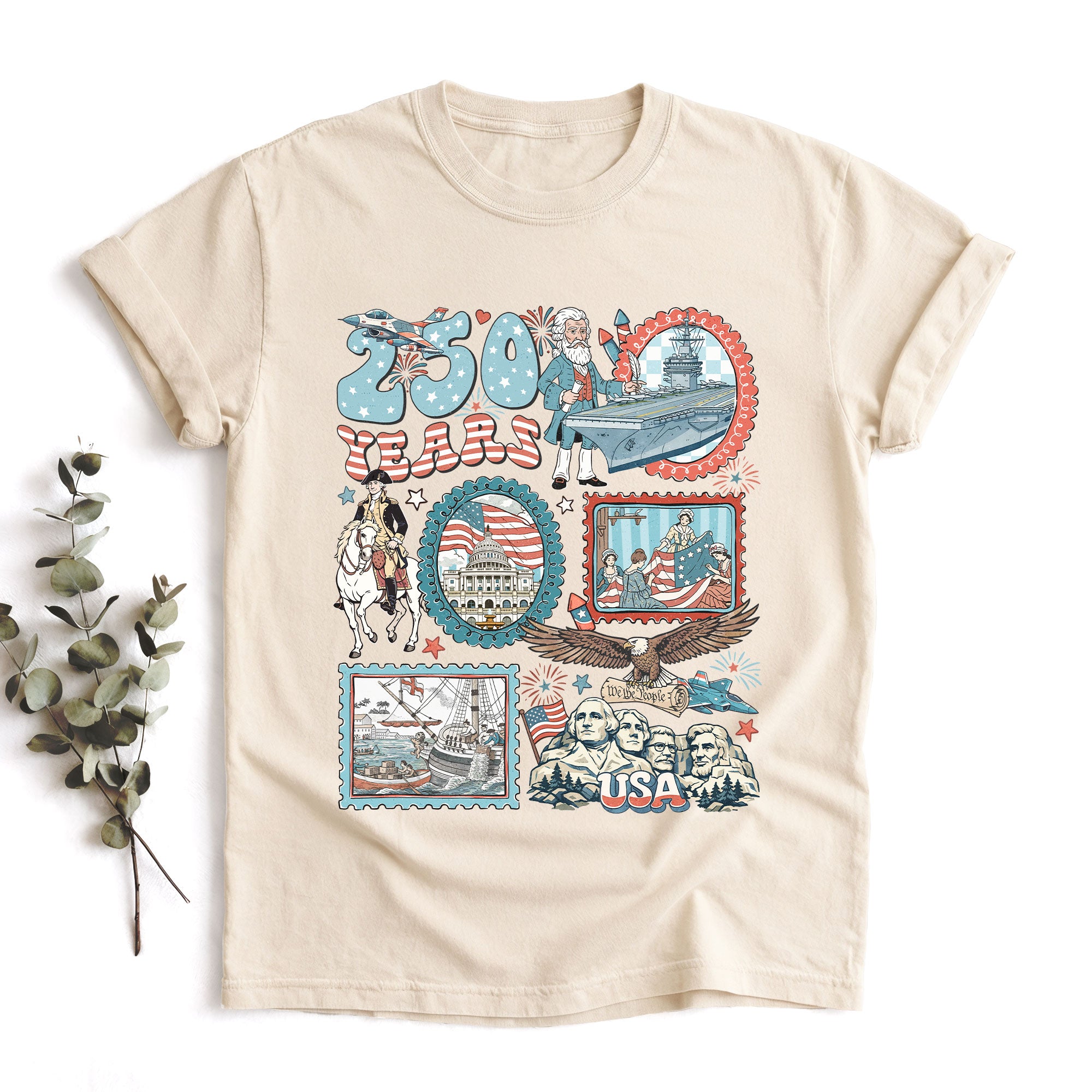 250 Years of Freedom 1776-2026 T-Shirt - Retro Vintage USA 250th Celebration Shirt