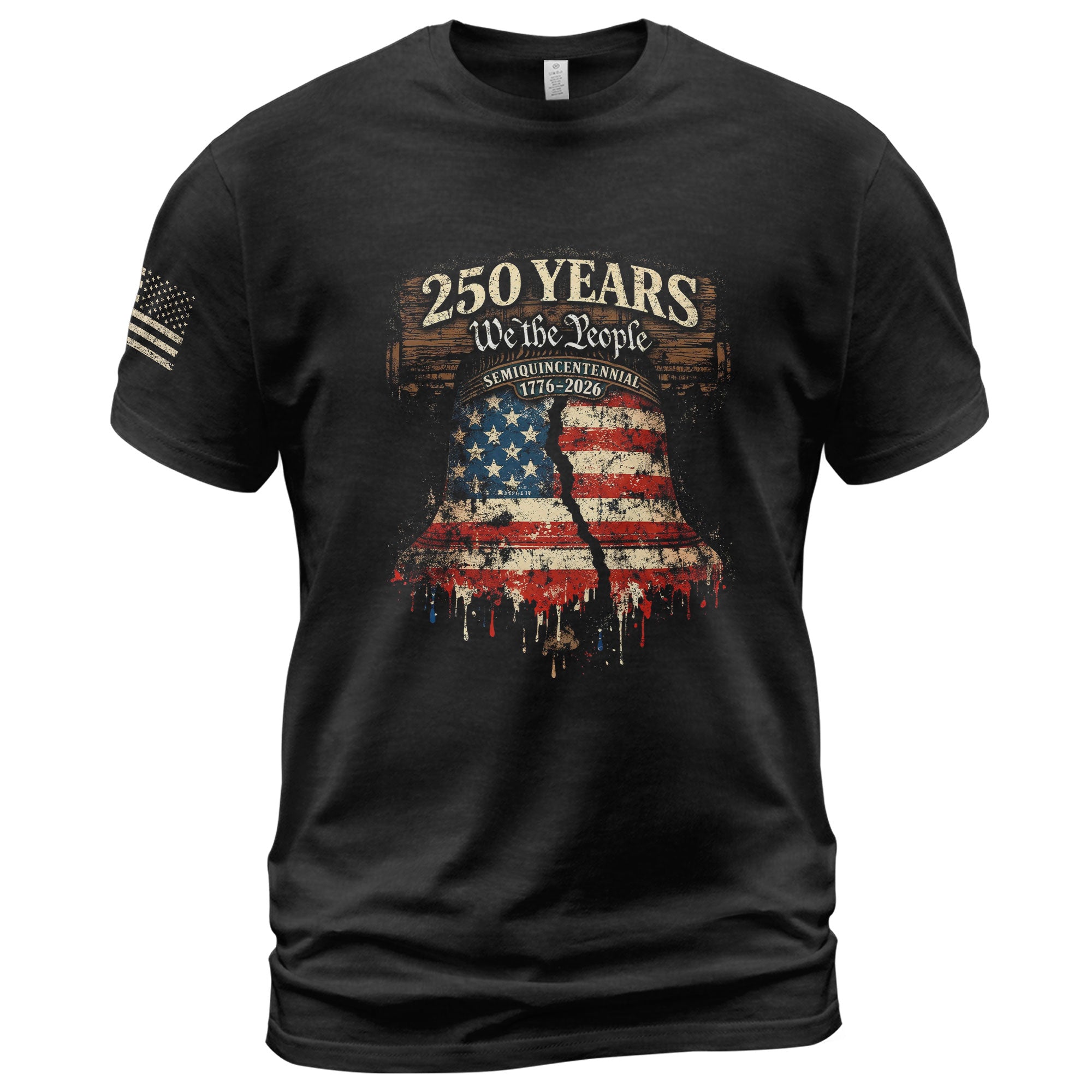America 250th Anniversary 1776-2026 T-Shirt – We The People 250 Years Liberty Bell Patriotic Tee