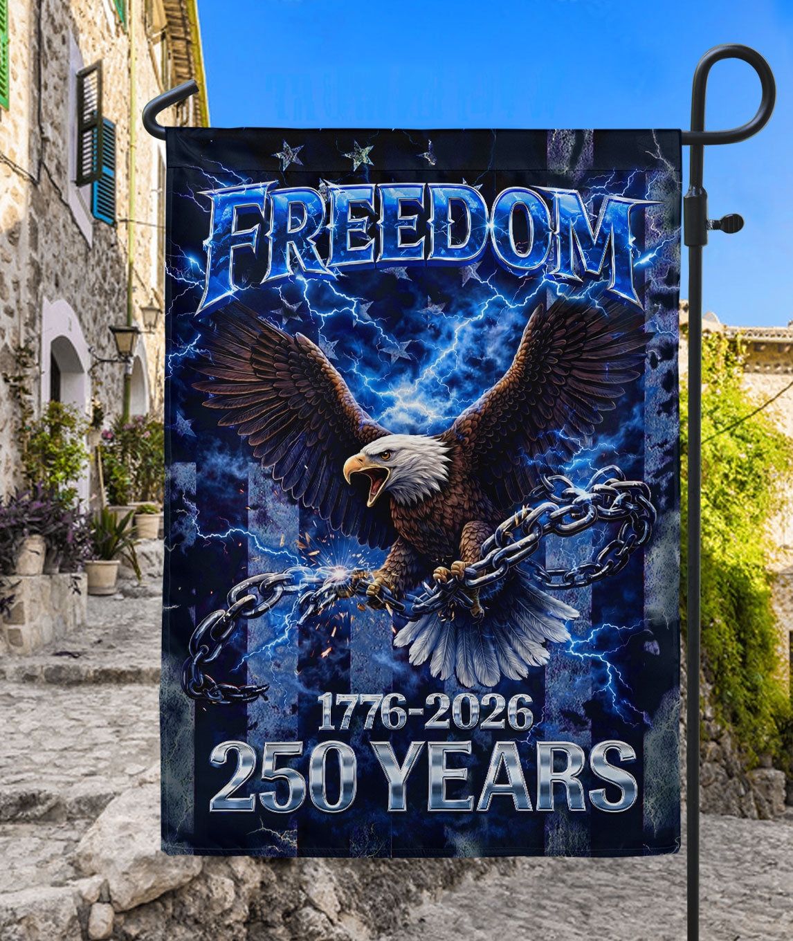 America 250th Anniversary Double Sided Garden Flag Patriotic Freedom Eagle 1776-2026