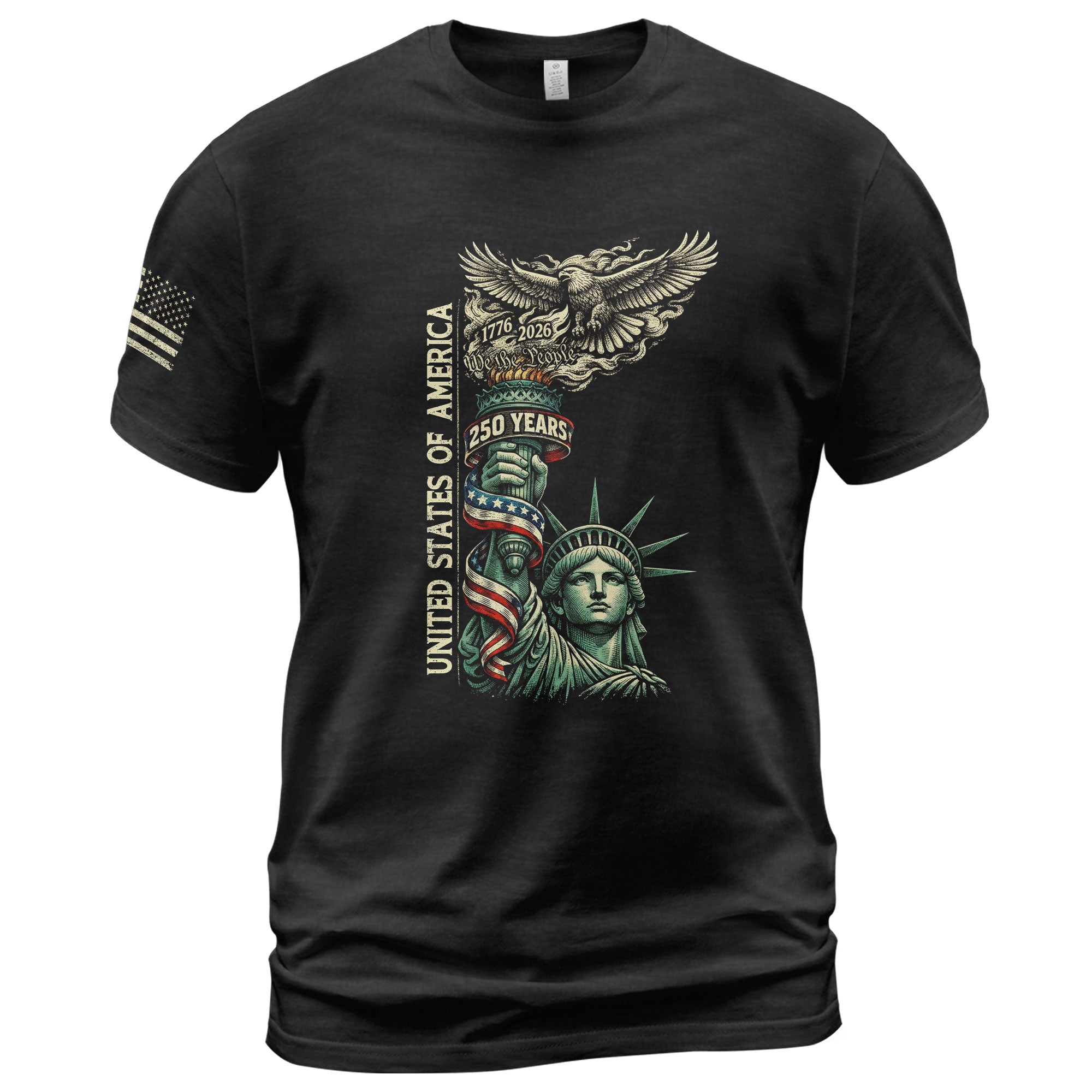 America 250th Anniversary T-Shirt 1776-2026 – Liberty Torch & Eagle Heritage Tee