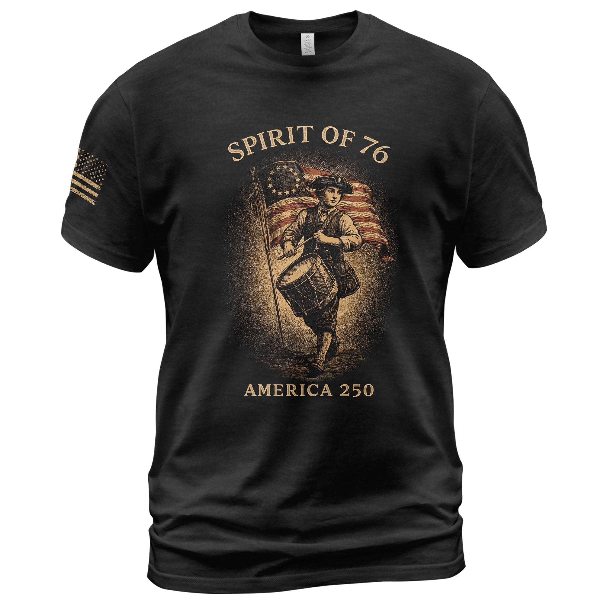 America 250th Anniversary T-Shirt 1776-2026 – Spirit of 76 Drummer Retro Patriotic Tee