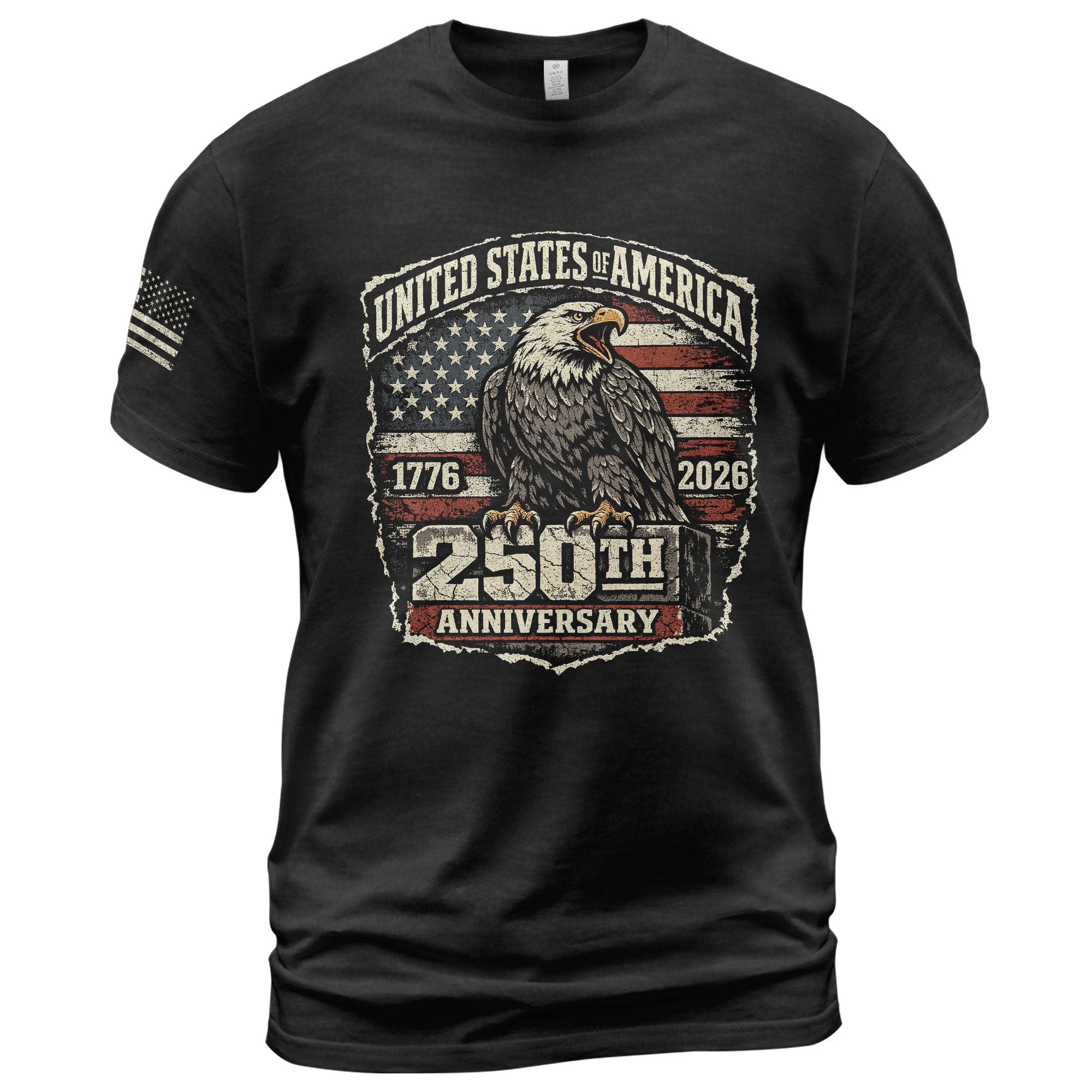 America 250th Anniversary T-Shirt 1776-2026 – USA Patriotic Eagle Legacy Tee