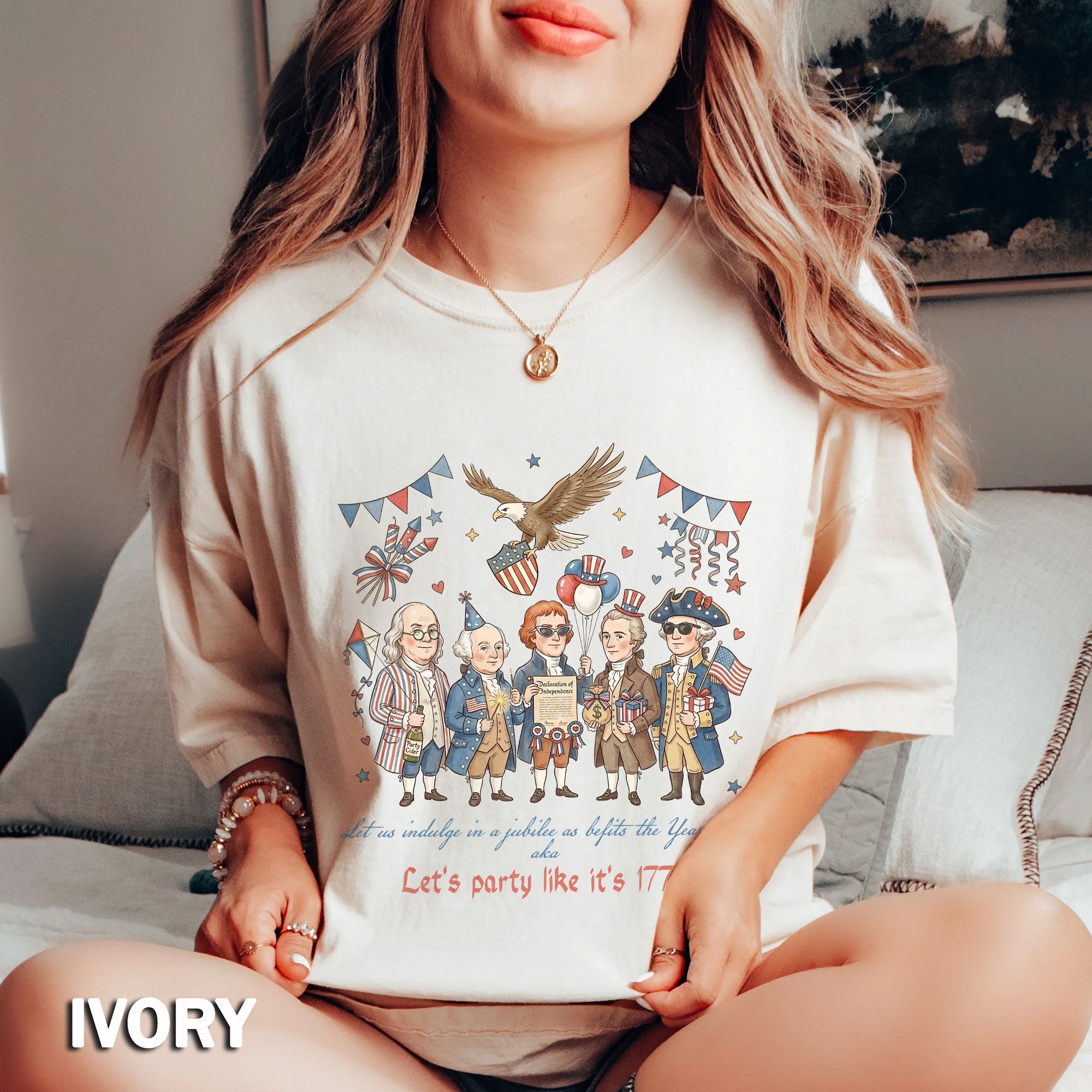 Funny Founding Fathers 1776 Party Shirt Patriotic Eagle Vintage America 250 Years