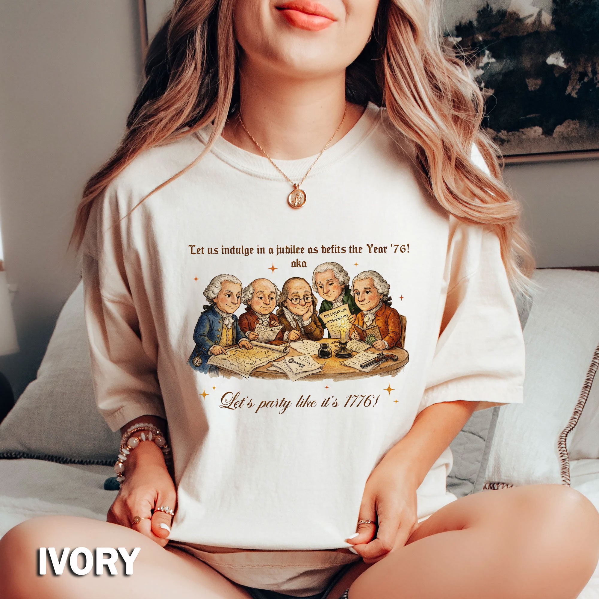 Funny Founding Fathers 1776 Vintage T-Shirt Patriotic 250th Anniversary USA