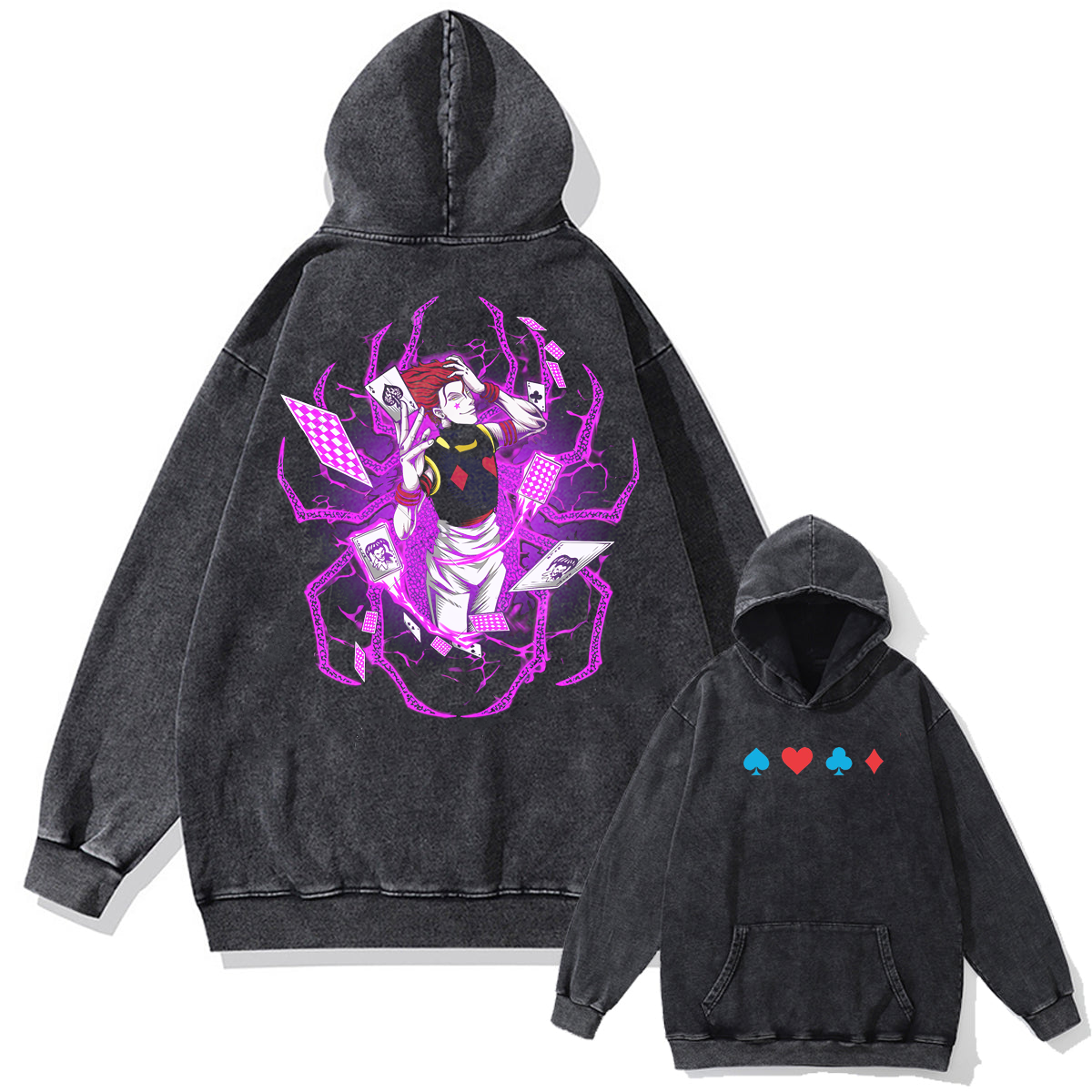 Hisoka "Deadly Joker" Vintage Hoodie