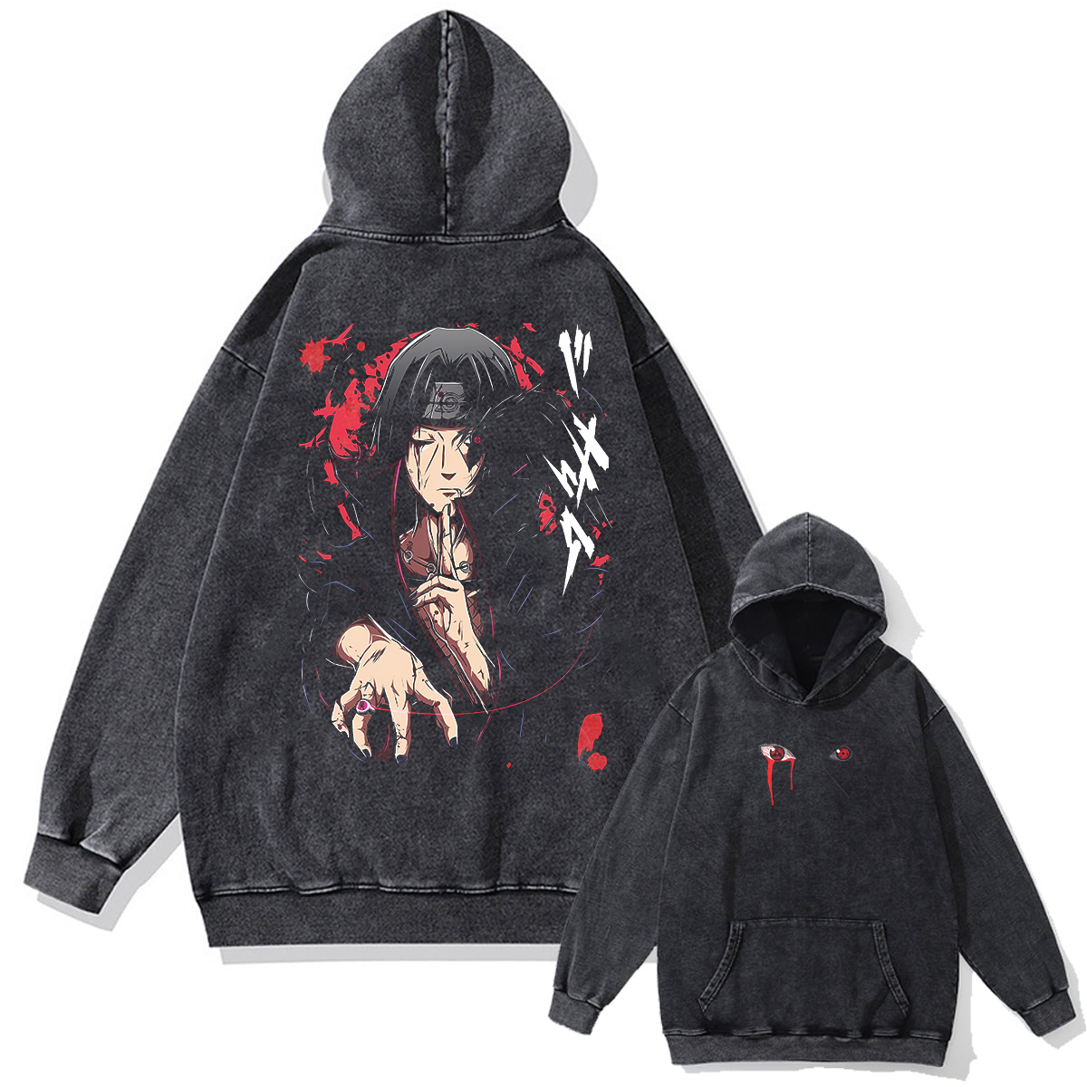 Itachi Uchiha "Crow Master" Vintage Hoodie