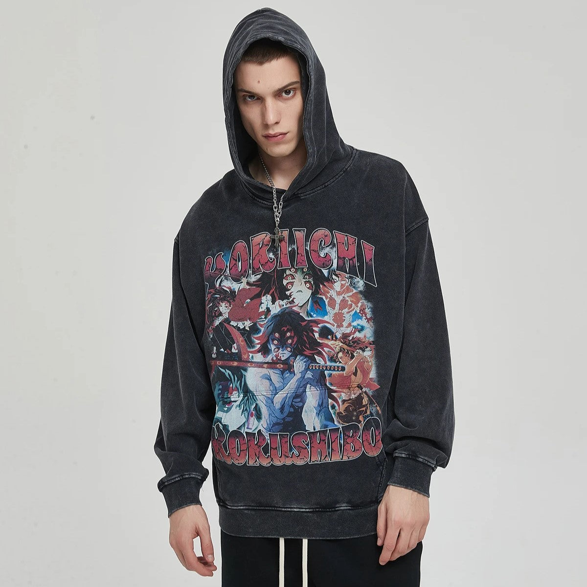 Kokushibo X Yoriichi Vintage Hoodie