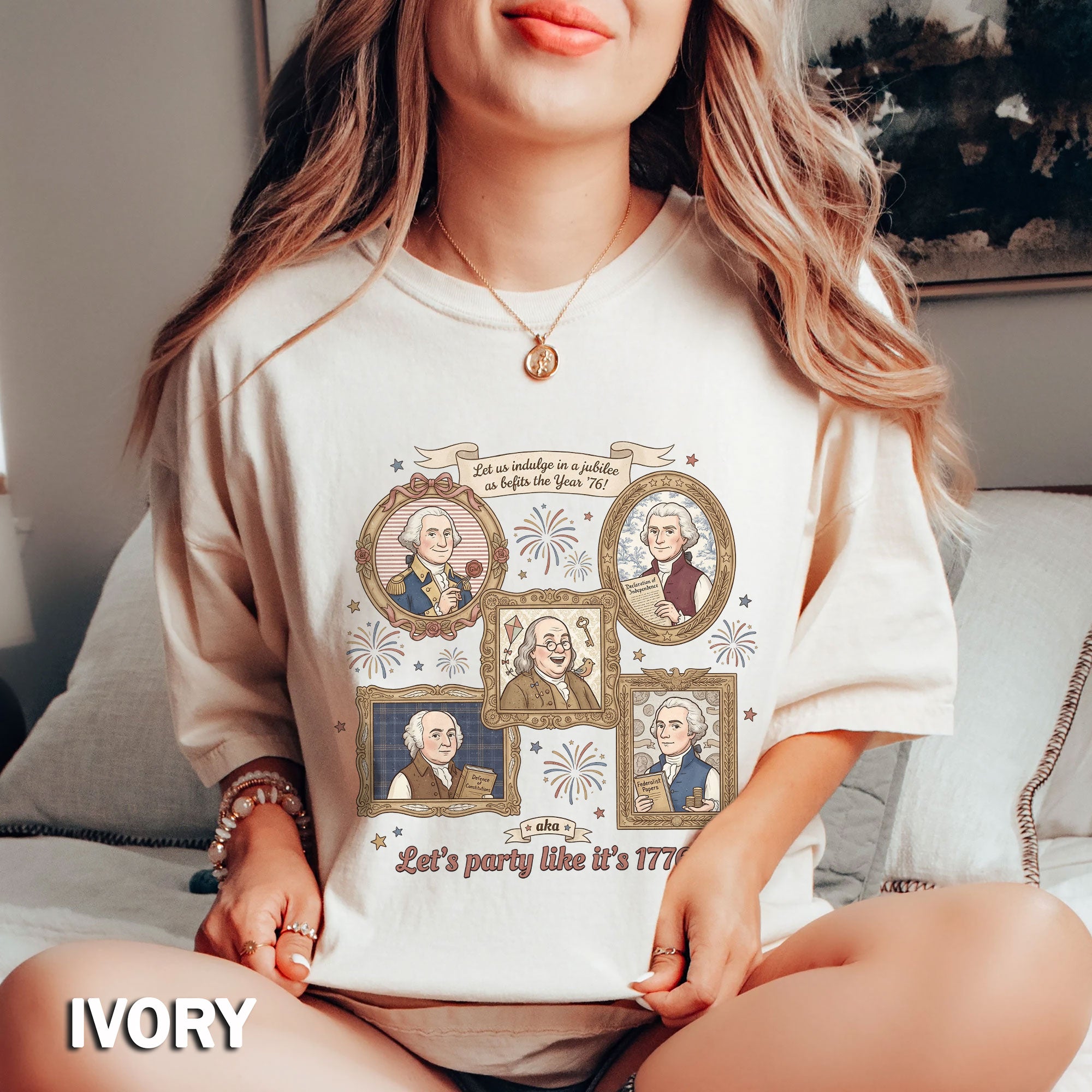 Patriotic 1776 Funny Founding Fathers Shirt Vintage America Independence