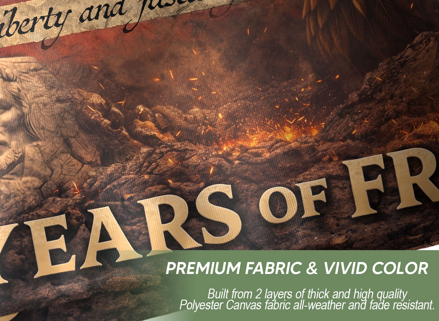 Patriotic House Flag 250 Years of Freedom Eagle Liberty Vintage American Outdoor Decor