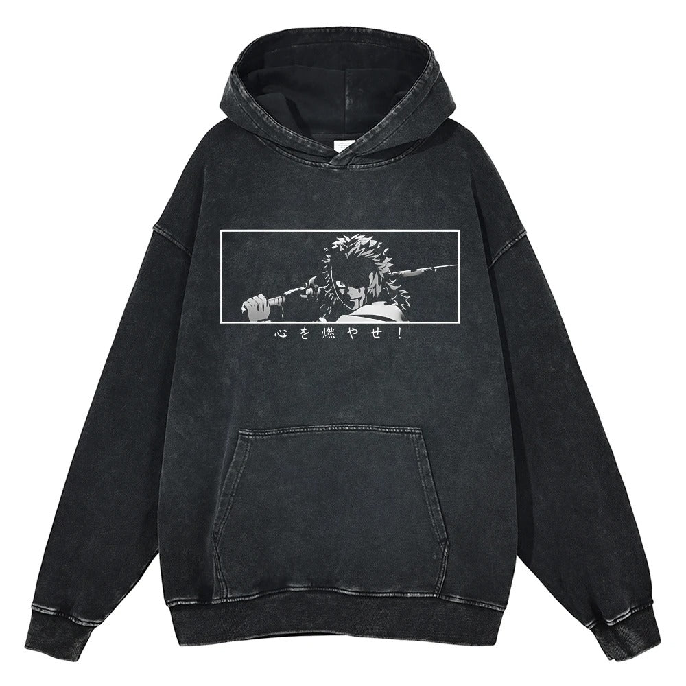 Rengoku Kyojuro Vintage Hoodie