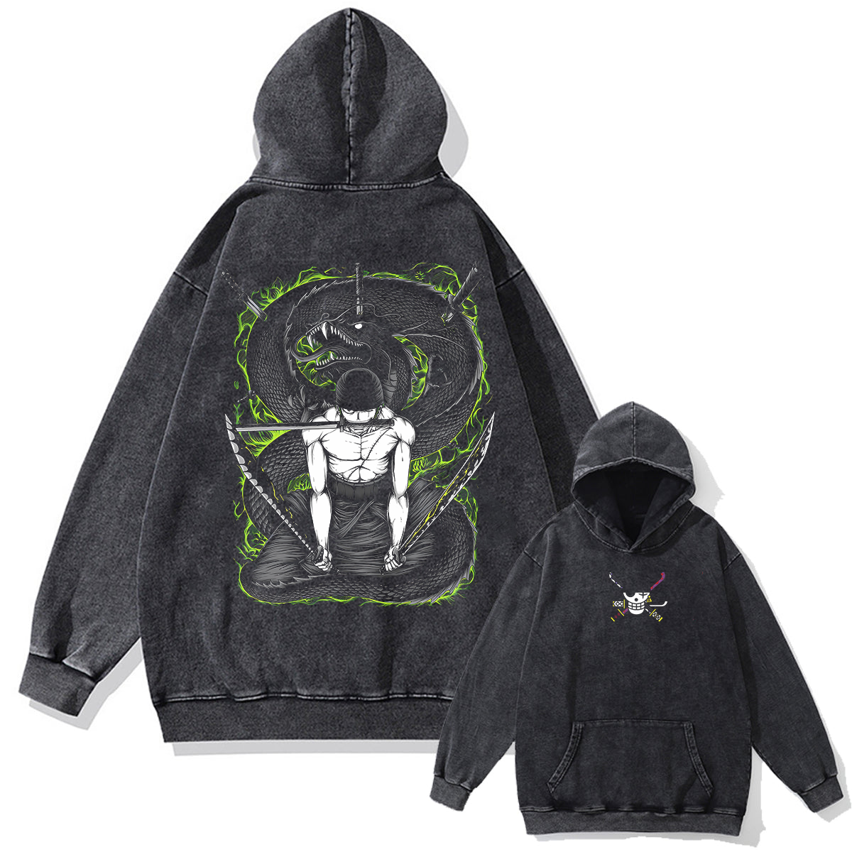 Roronoa Zoro "King of Hell" Vintage Hoodie