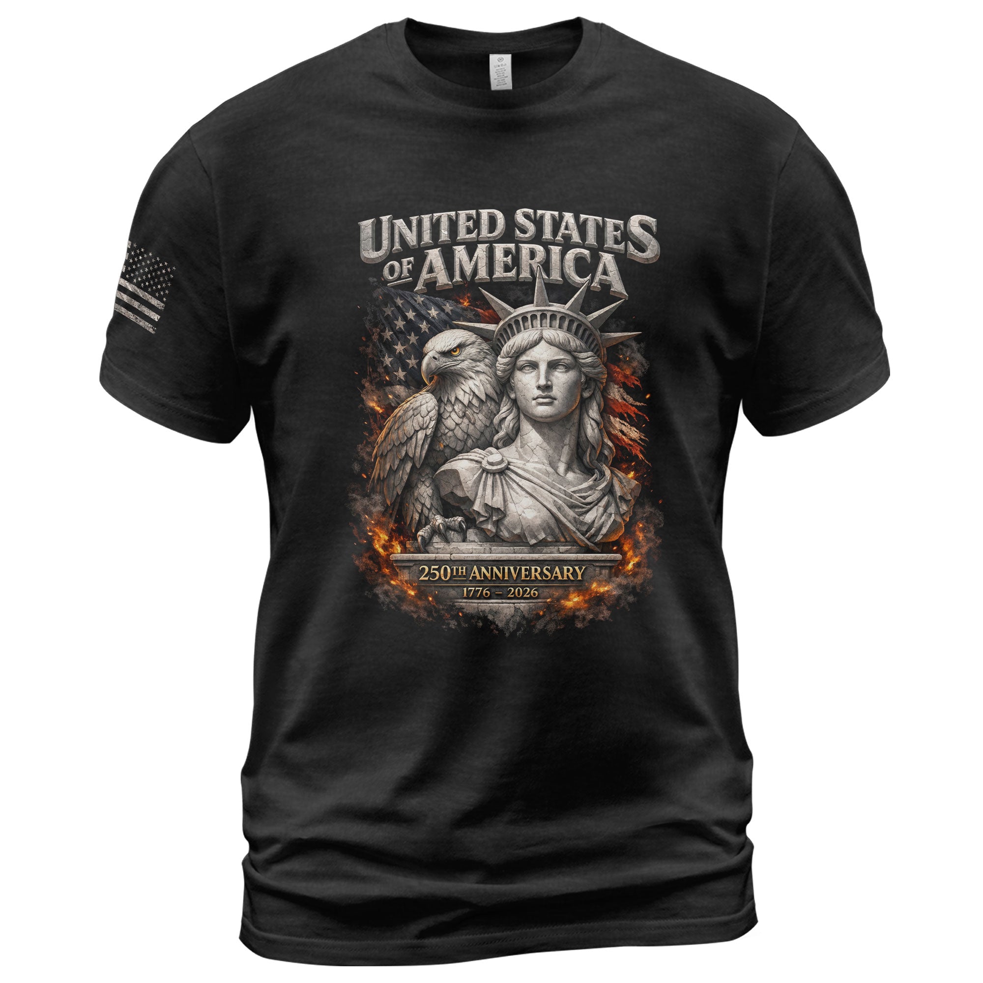 United States of America 250th Anniversary Shirt - Eagle & Lady Liberty 1776-2026 250 Years Tee