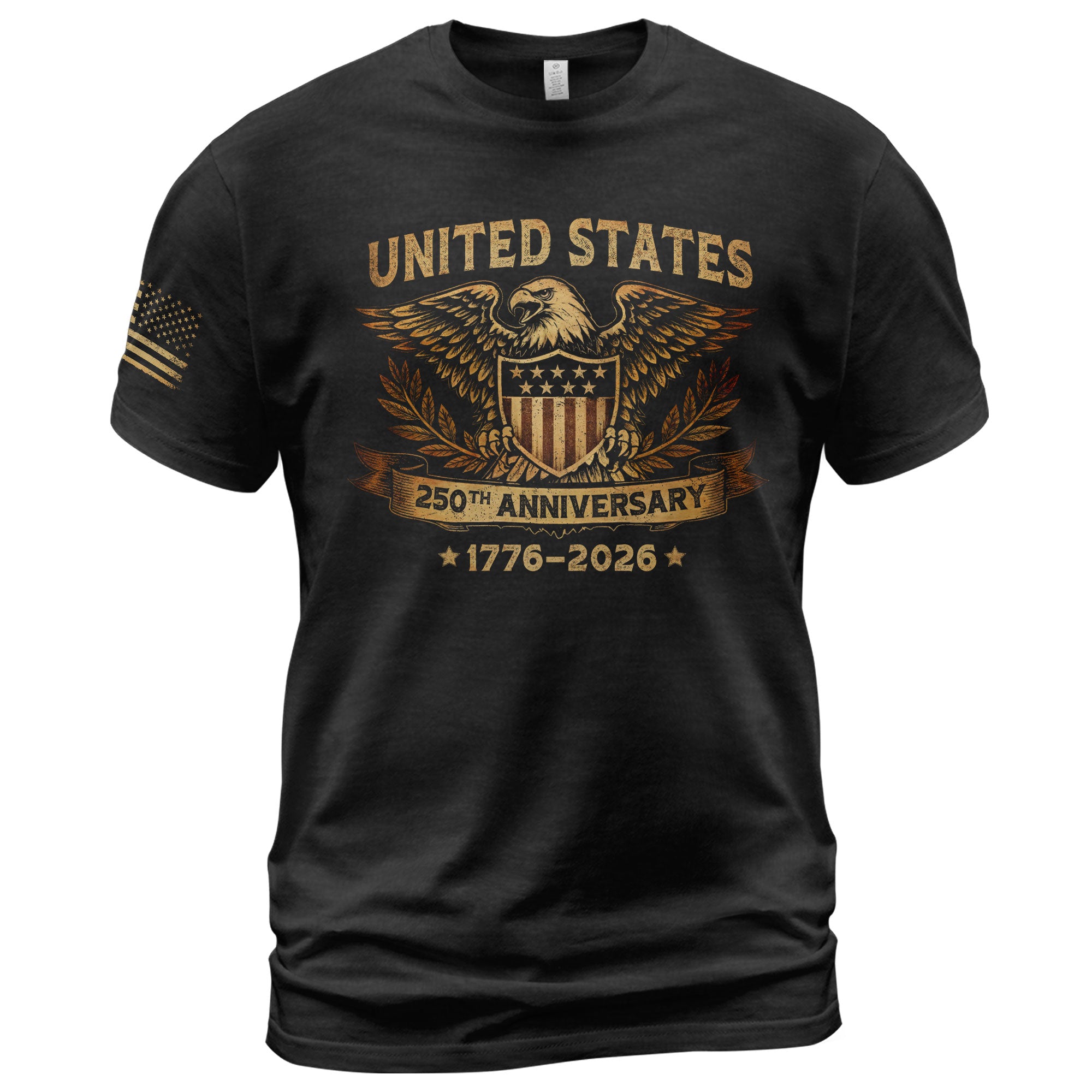 USA 250th Anniversary Shirt 1776-2026 American Pride Patriotic Eagle Shield Laurel