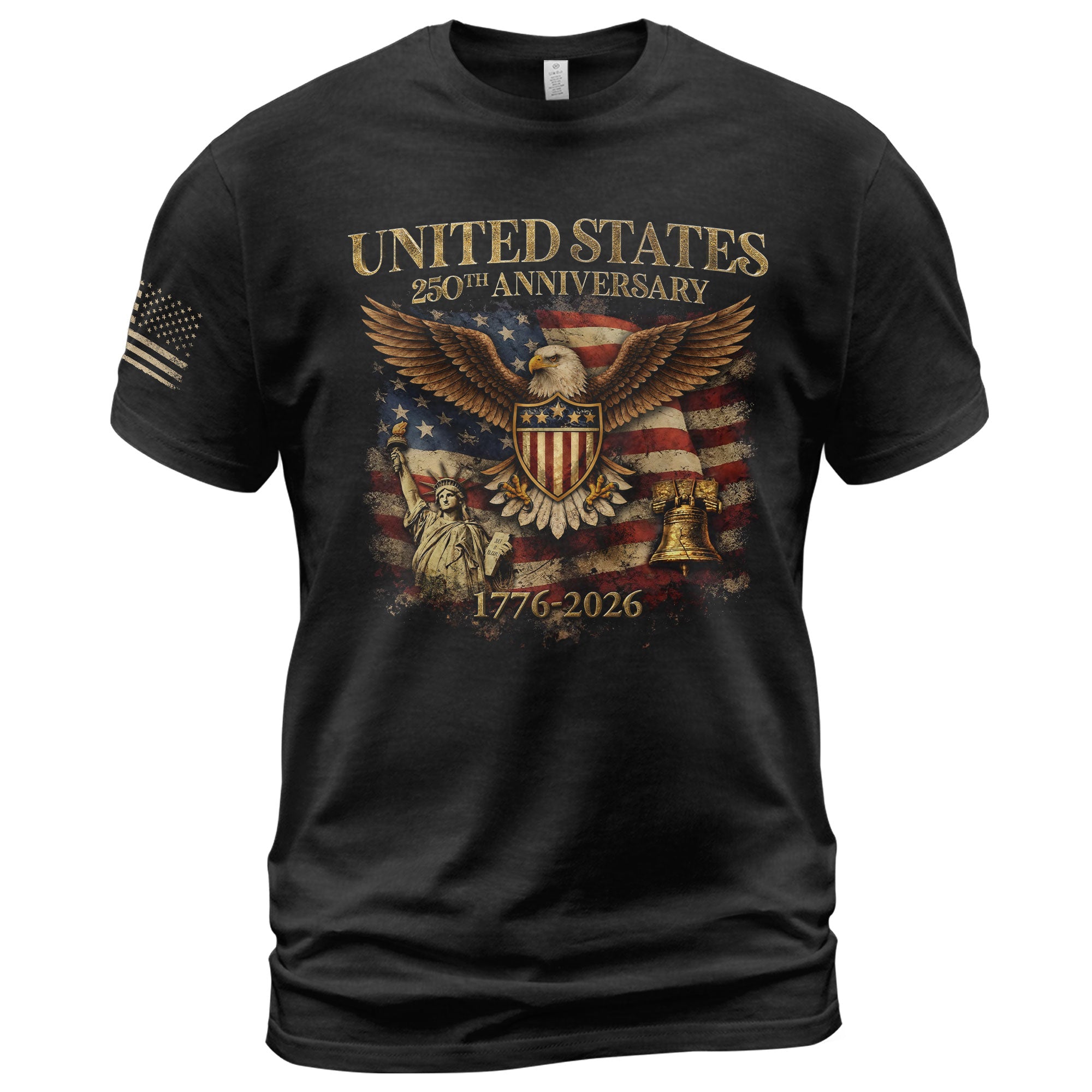 USA 250th Anniversary Shirt 1776-2026 Eagle Liberty Bell Patriotic American Pride