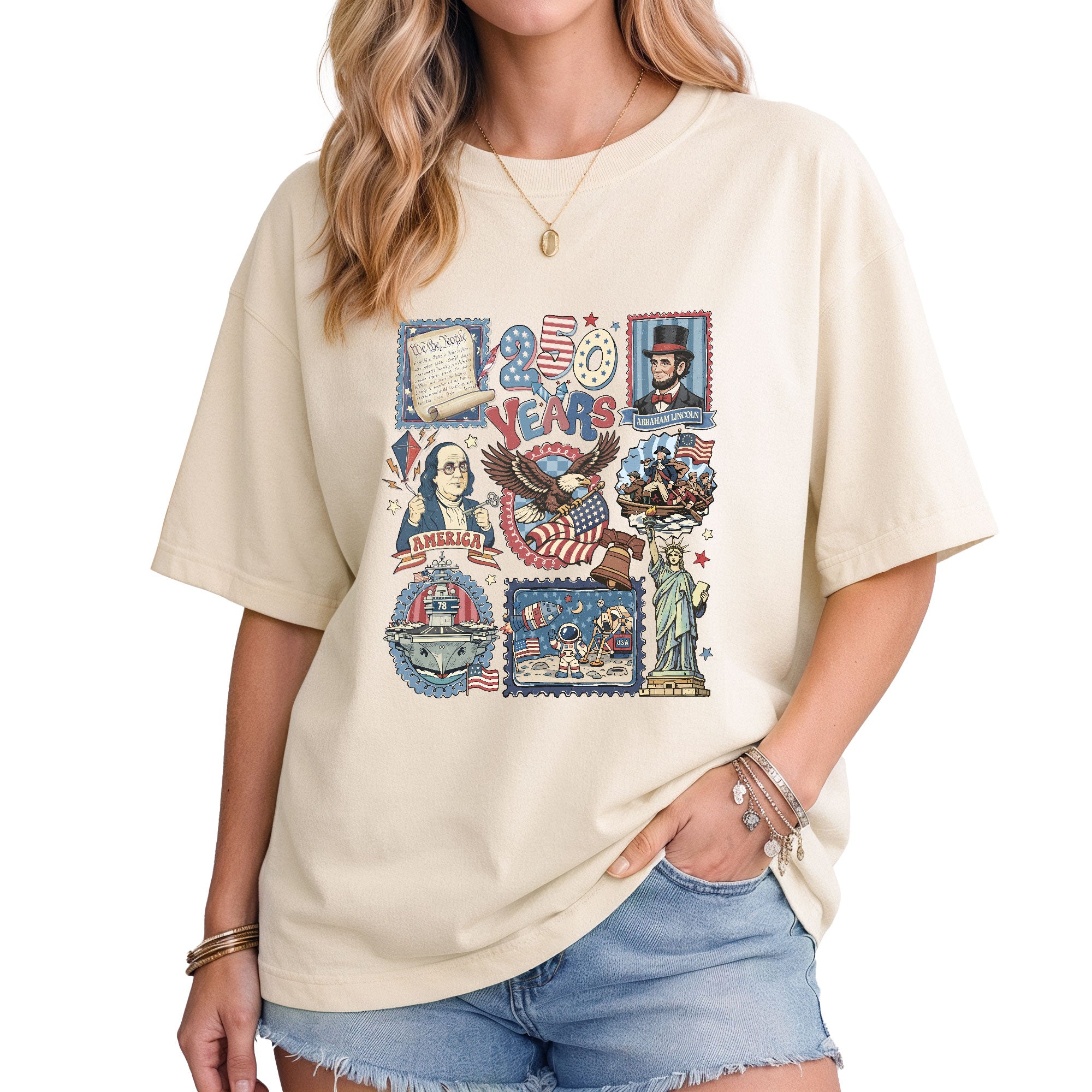 USA 250th Anniversary Shirt 1776-2026 - Vintage 250 Years of Freedom Patriotic Retro Tee