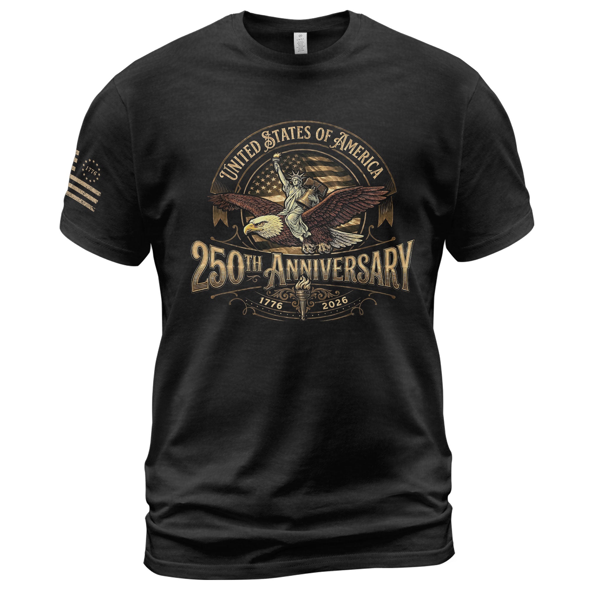 USA 250th Anniversary Shirt 250 Years 1776-2026 Retro Vintage American Emblem Eagle Liberty