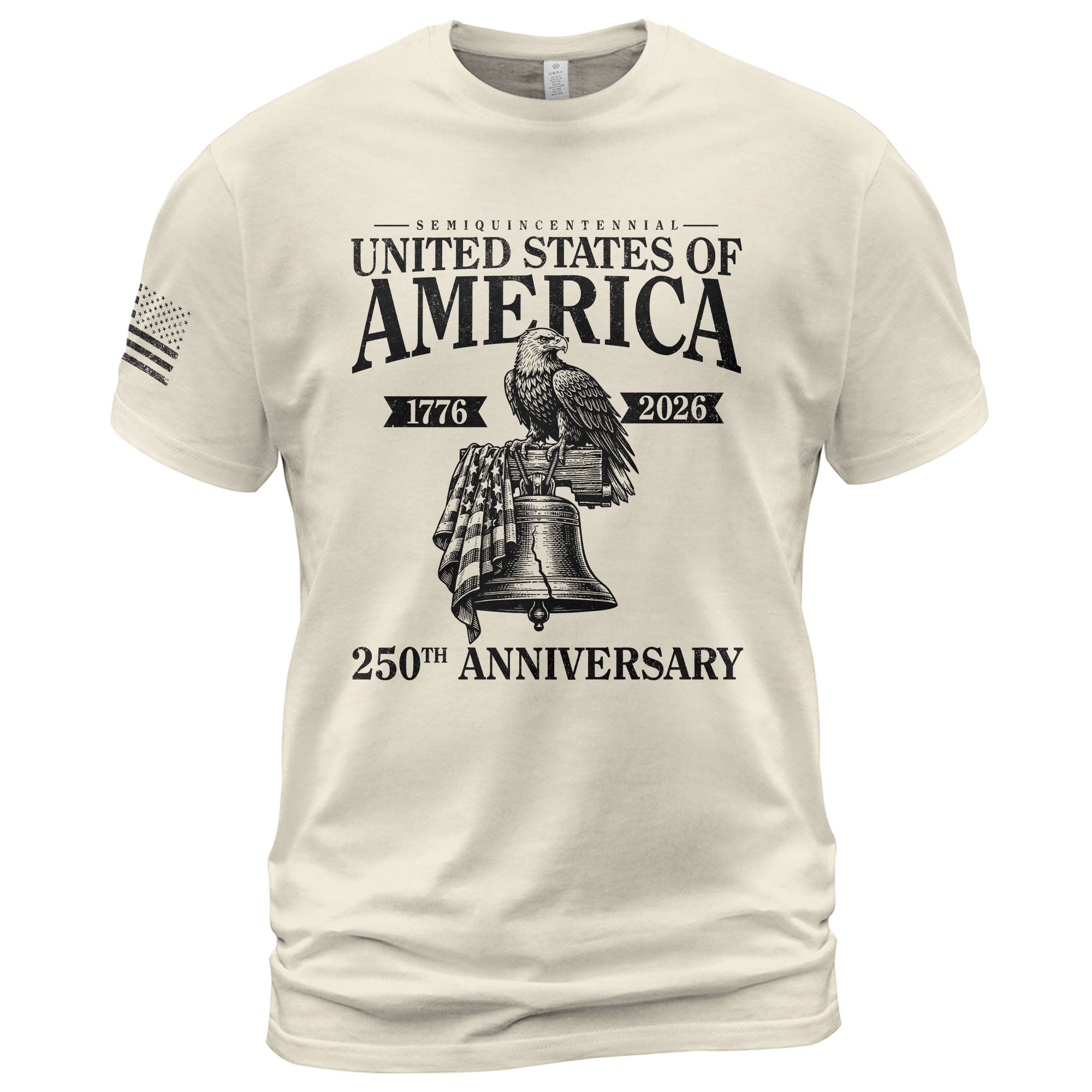 USA 250th Anniversary Shirt Men’s Vintage 250 Years 1776-2026 Patriotic Liberty Bell Eagle Tee