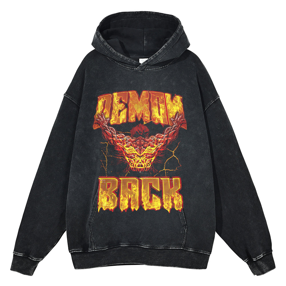 Yujiro Hanma "Demon Back" Vintage Hoodie