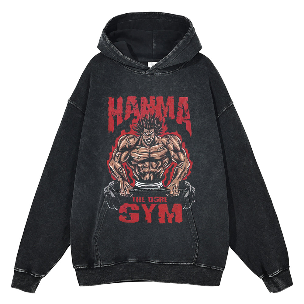 Yujiro Hanma The Ogre's Gym Vintage Hoodie
