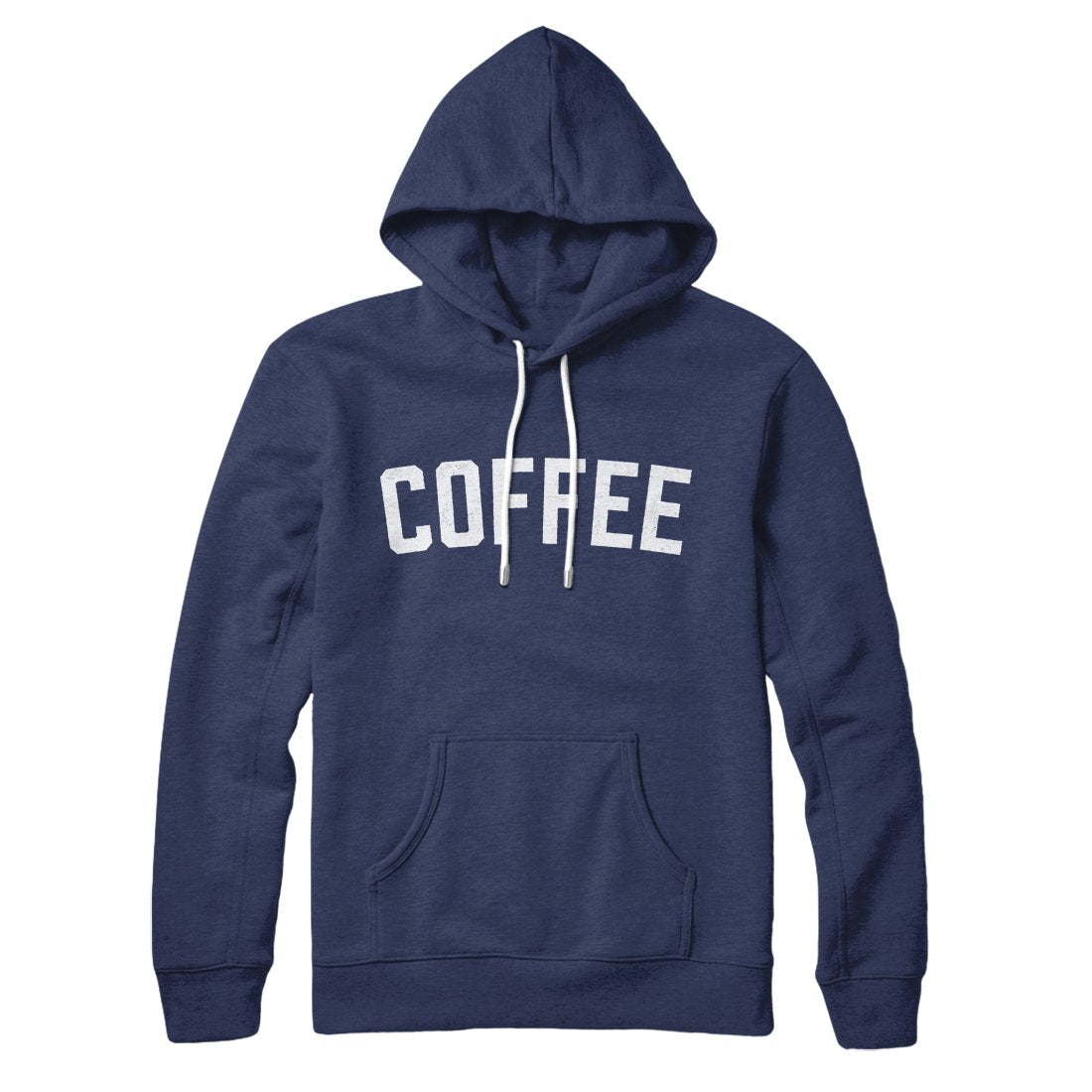 Coffee Unisex Pullover Hoodie - Cotton Polyester Loose Fit Kangaroo Pocket