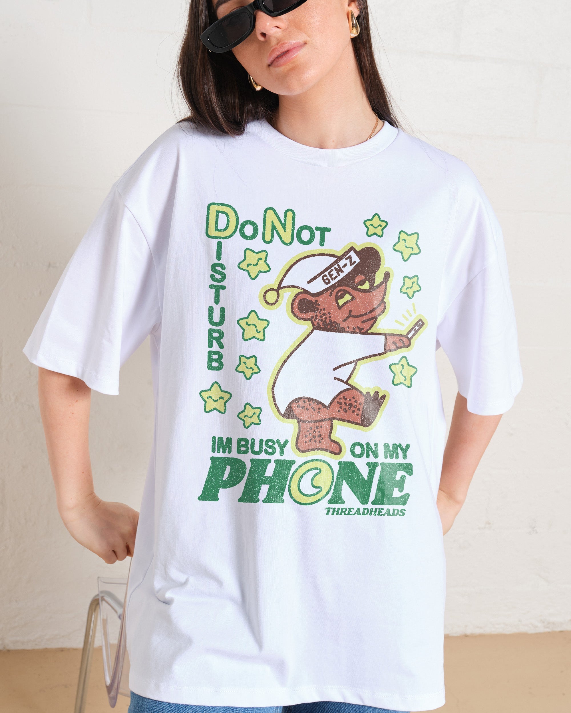 Do Not Disturb Oversized Graphic Tee Unisex 100% Combed Cotton Heavyweight T-Shirt