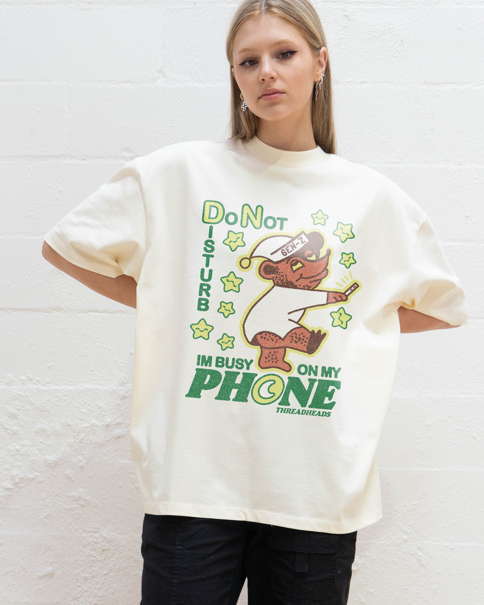 Do Not Disturb Oversized Graphic Tee Unisex 100% Combed Cotton Heavyweight T-Shirt