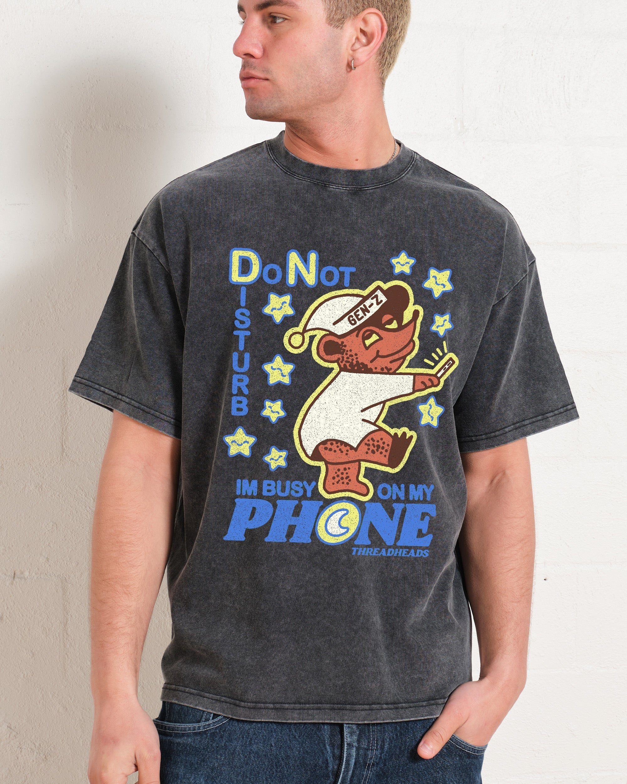 Do Not Disturb Oversized Graphic Tee Unisex 100% Combed Cotton Heavyweight T-Shirt