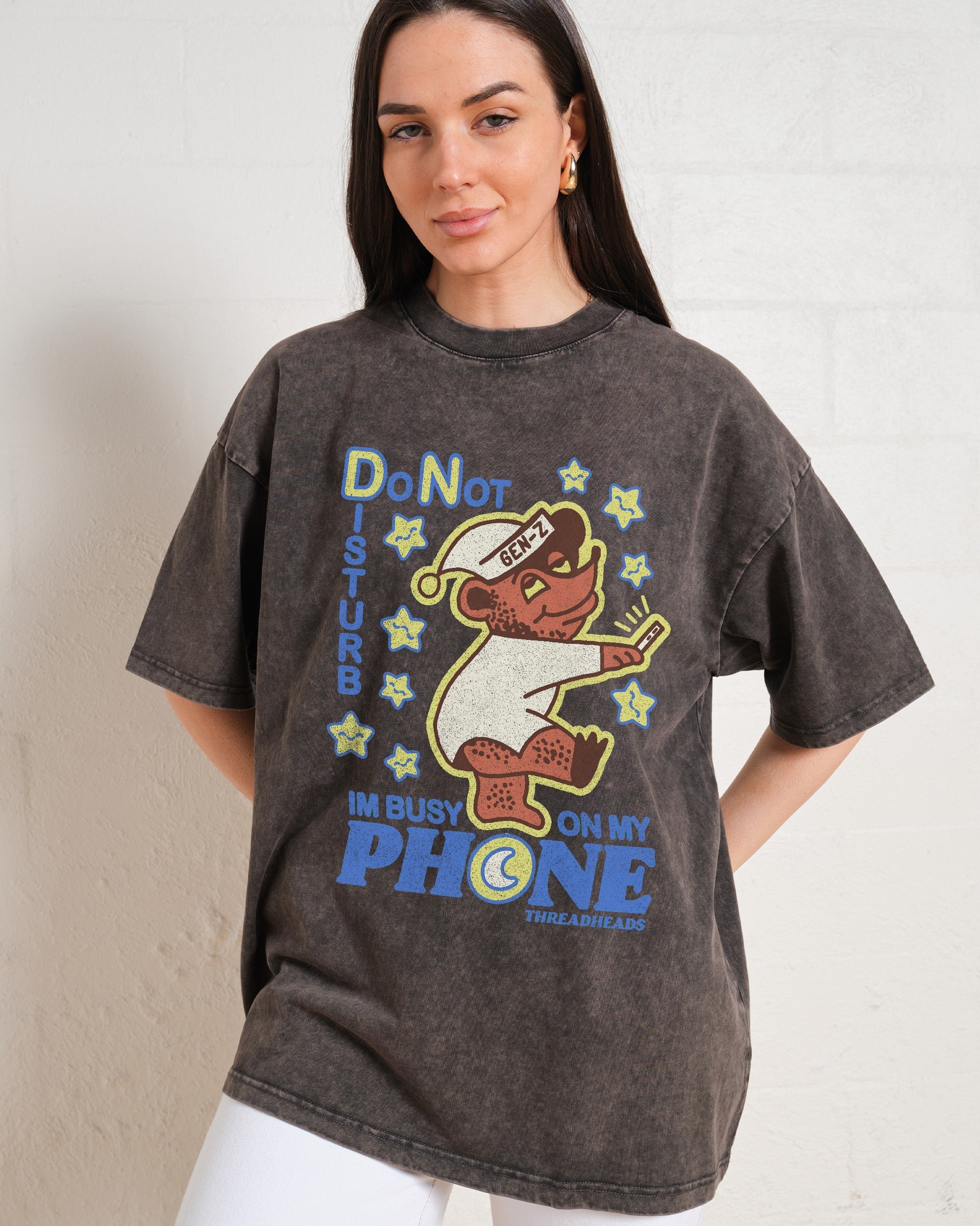 Do Not Disturb Oversized Graphic Tee Unisex 100% Combed Cotton Heavyweight T-Shirt
