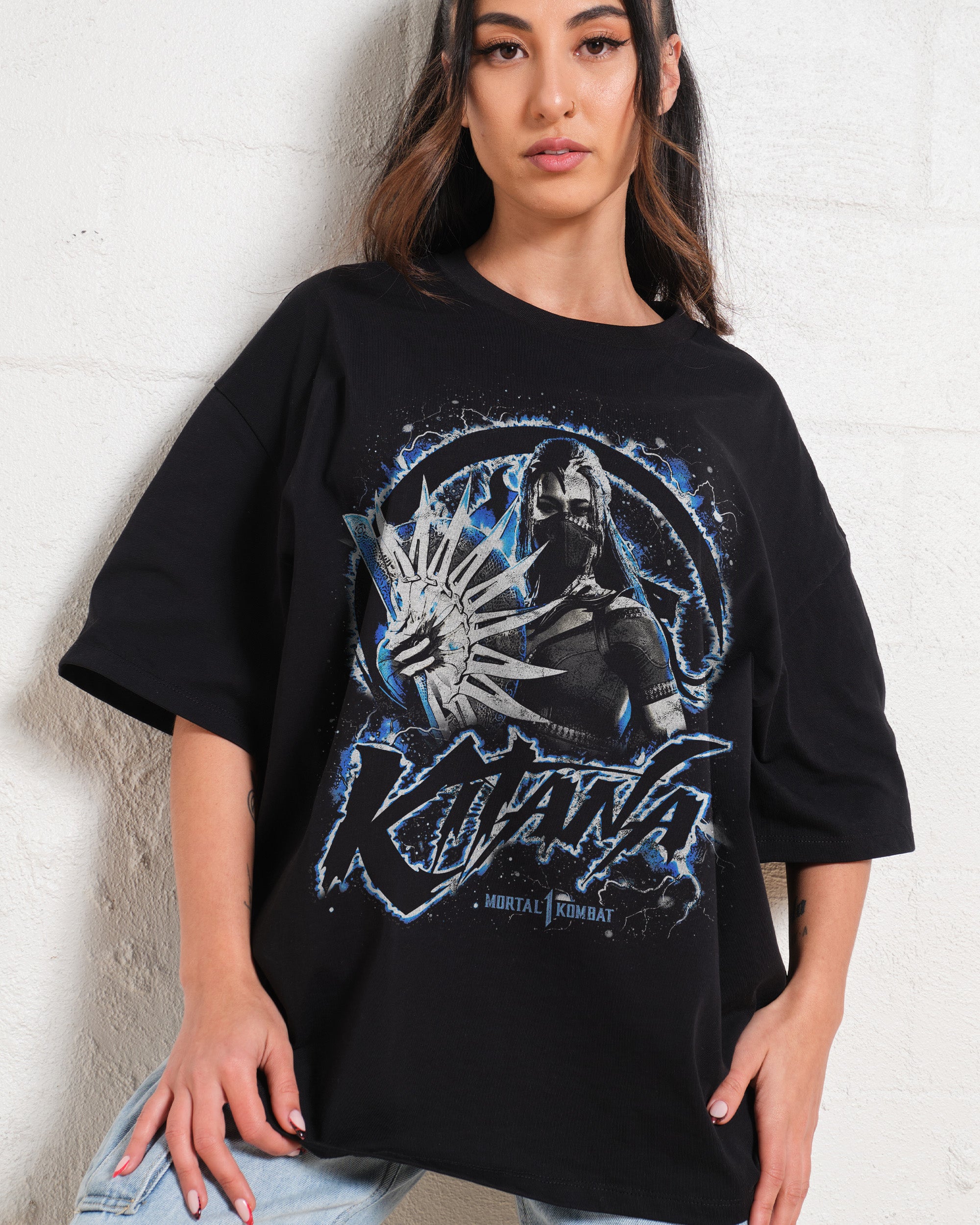 Kitana Oversized Graphic Tee - Mortal Kombat Collab Heavyweight 100% Combed Cotton Unisex