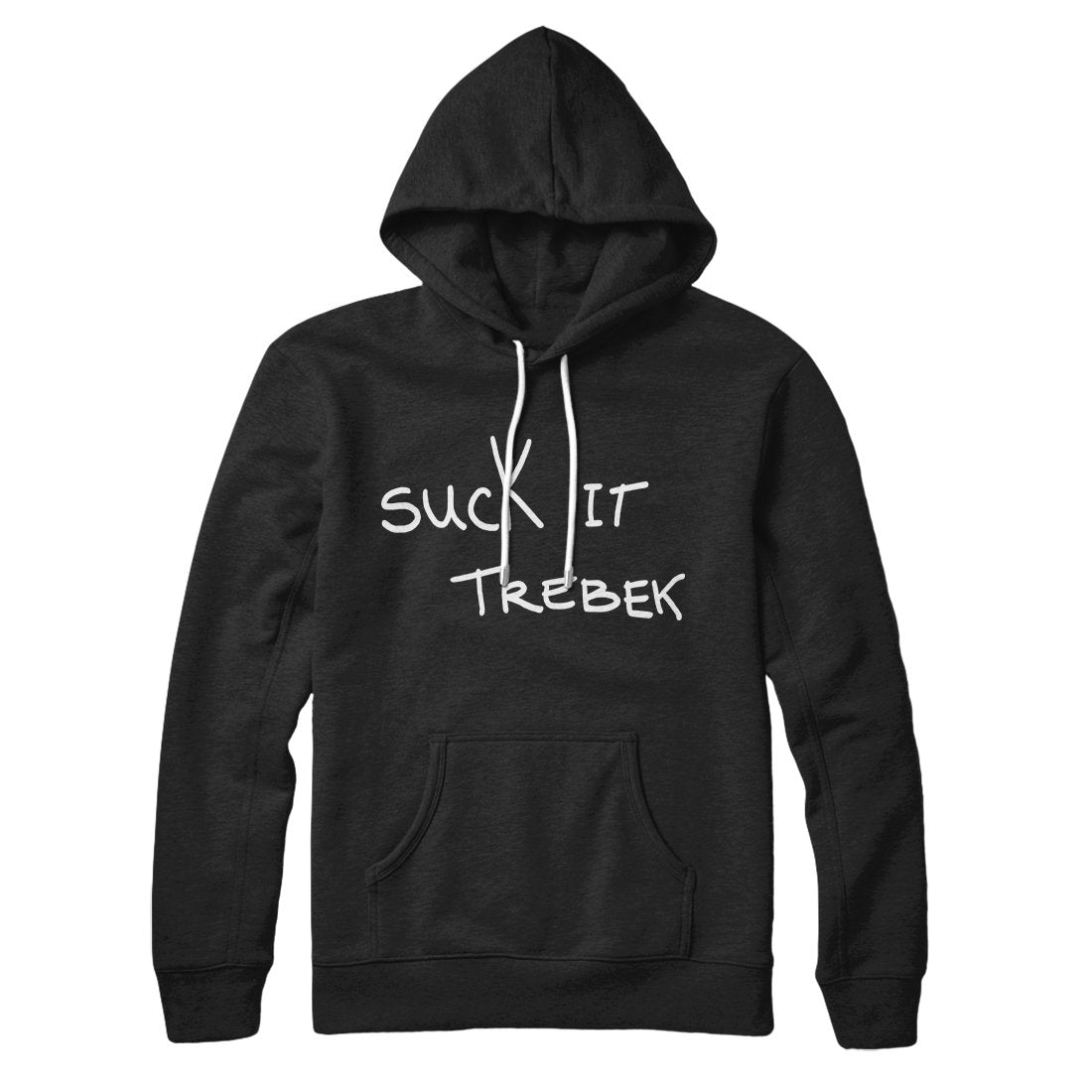 Suck it Trebek Unisex Pullover Hoodie - Cotton Polyester Loose Fit Kangaroo Pocket