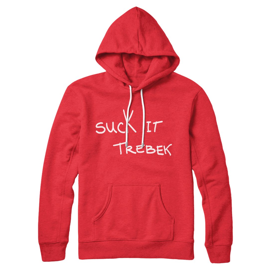 Suck it Trebek Unisex Pullover Hoodie - Cotton Polyester Loose Fit Kangaroo Pocket