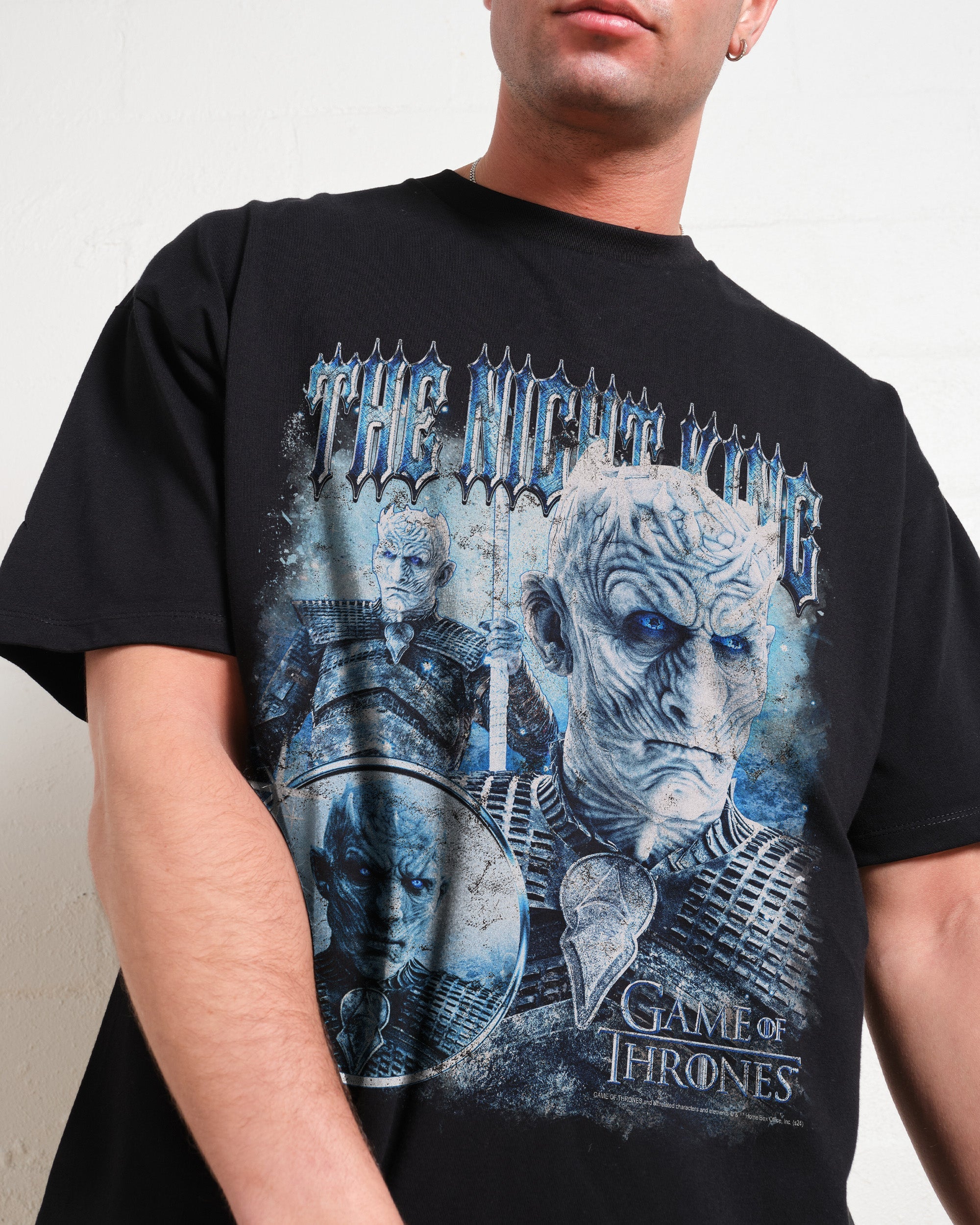 Vintage Night King Oversized Game of Thrones Graphic T-Shirt Unisex 90s Boxy Fit